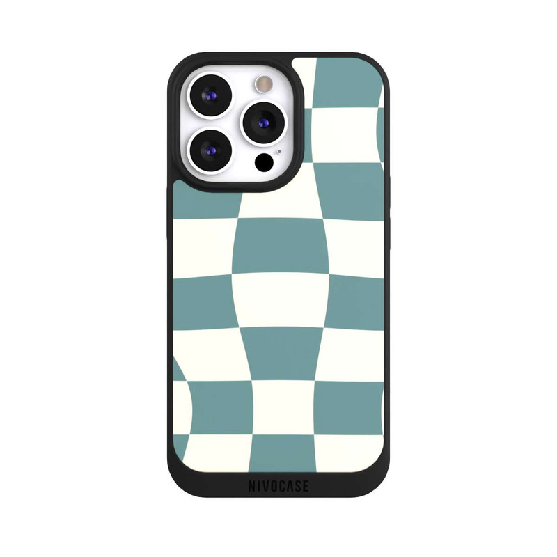 iPhone 13 Pro NIVOpure Schachbrett Petrol