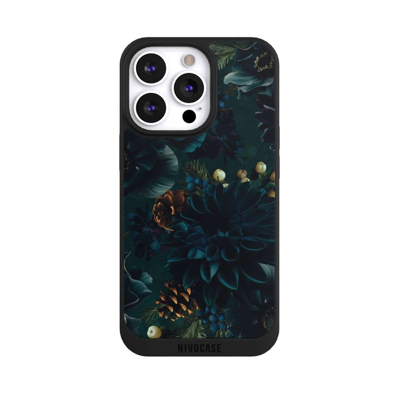 iPhone 13 Pro NIVOpure Flowers Pattern Green and Blue