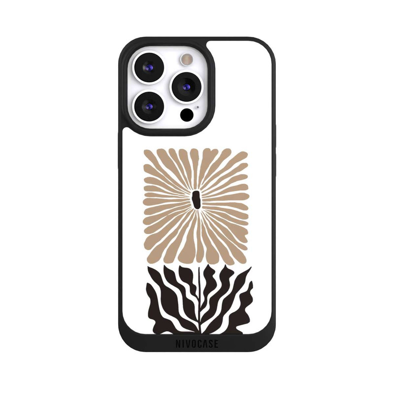 iPhone 13 Pro NIVOpure Eckige Blume Dunkelbraun