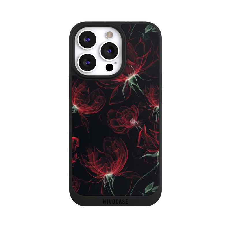 iPhone 13 Pro NIVOpure Red Flowers Wallpaper