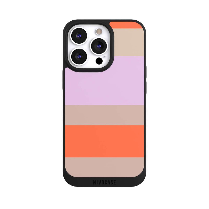 iPhone 13 Pro NIVOpure Moca Lila Orange Stripes