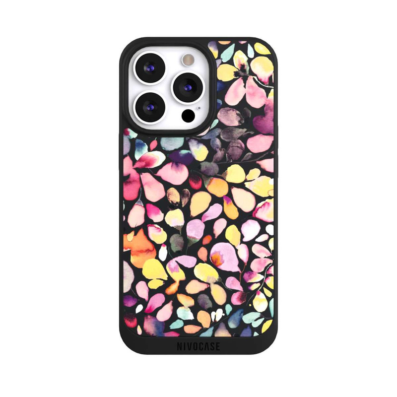 iPhone 13 Pro NIVOpure Watercolor Leaves Black