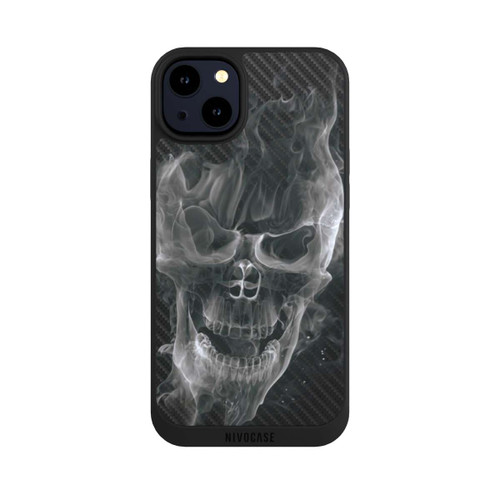 Apple iPhone 14 Plus NIVOpure rauchender Totenkopf Carbon