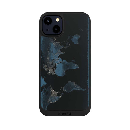 Apple iPhone 14 Plus NIVOpure Carte du Monde Nuit