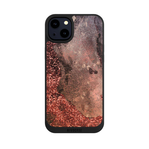 Apple iPhone 14 Plus NIVOpure  Brauner Glitzer Marmorlook