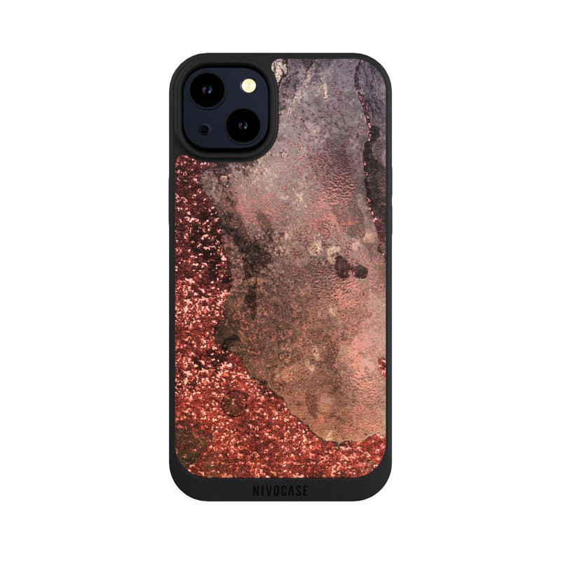 iPhone 14 Plus NIVOpure  Brauner Glitzer Marmorlook