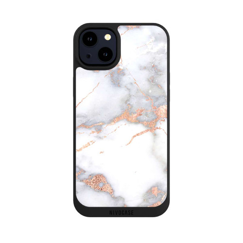 Apple iPhone 14 Plus NIVOpure Marbre Blanc et Doré