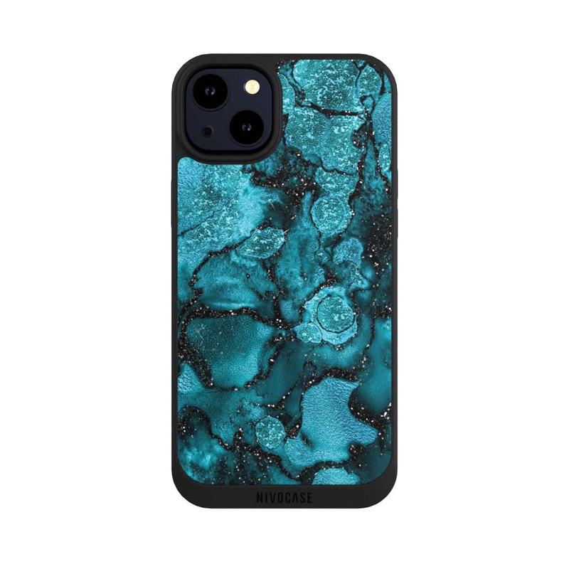 iPhone 14 Plus NIVOpure  Blauer Glitzerlook