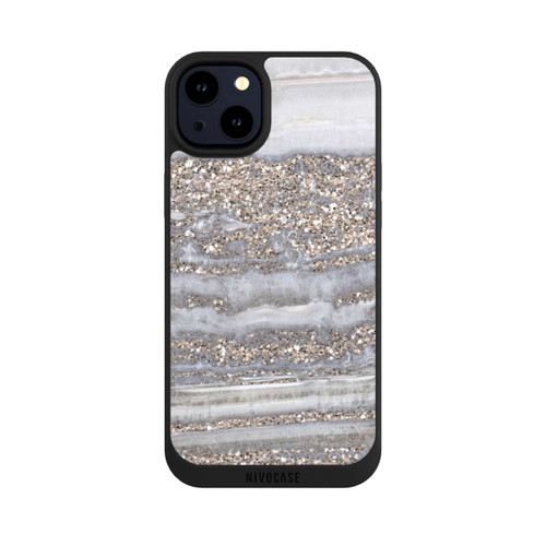 Apple iPhone 14 Plus NIVOpure White Glitter Marble Look