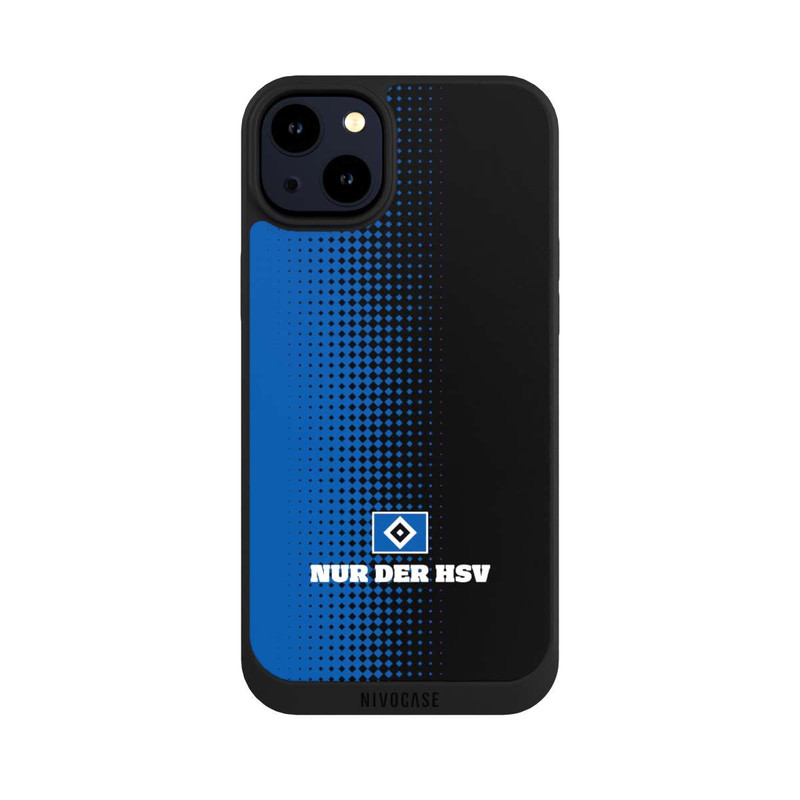 iPhone 14 Plus NIVOpure Nur der HSV - Rautenraster Schwarz