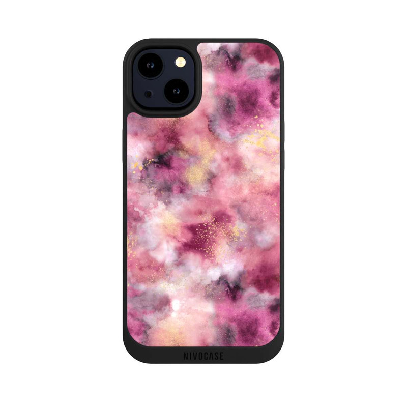 iPhone 14 Plus NIVOpure Smoky Marble Watercolor Pink