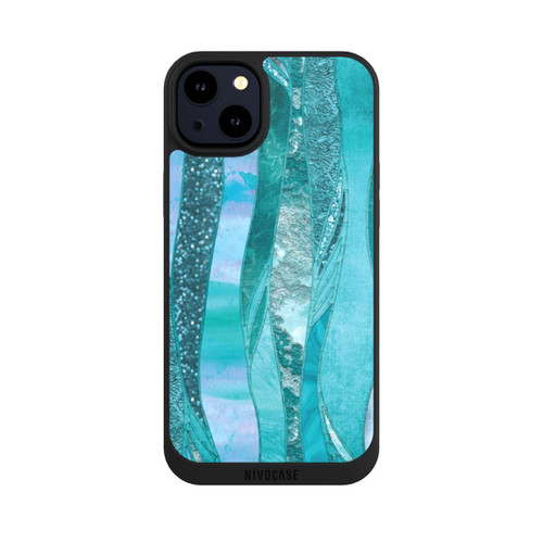 Apple iPhone 14 Plus NIVOpure glamouröser Glitzerlook blau