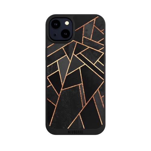 Apple iPhone 14 Plus NIVOpure Schwarze Nacht Gold Druck