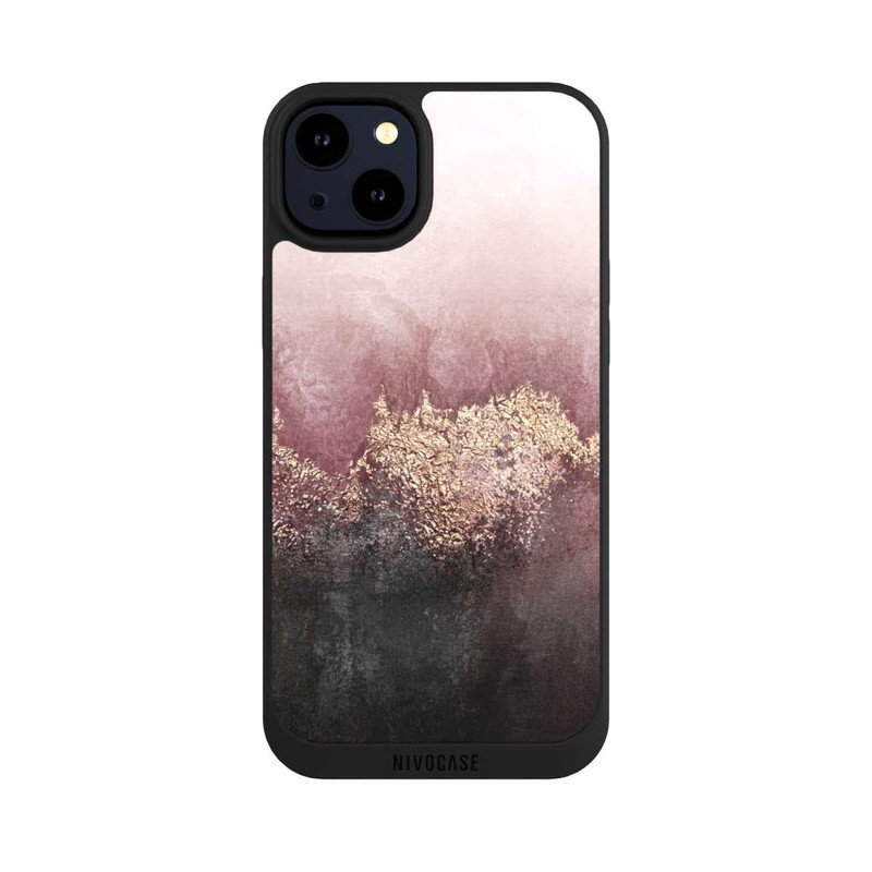 iPhone 14 Plus NIVOpure Pink Sky Dust Gold Print