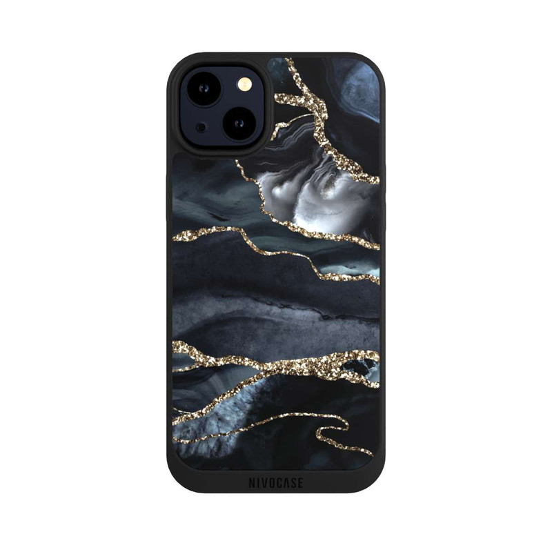 iPhone 14 Plus NIVOpure Or marbré foncé Aspect pailleté