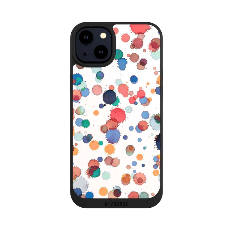 iPhone 14 Plus NIVOpure Drops Watercolor Texture Blue Yellow