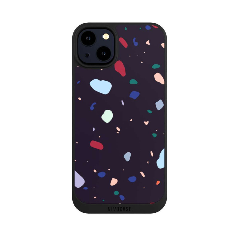 iPhone 14 Plus NIVOpure Modern Dark Rounded Terrazzo