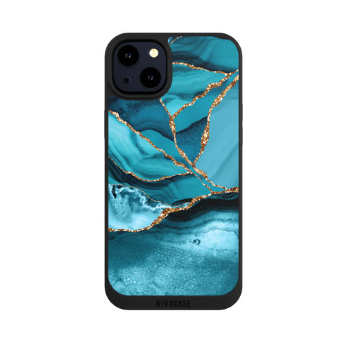 Apple iPhone 14 Plus NIVOpure Eisblaue Marmor Landschaft