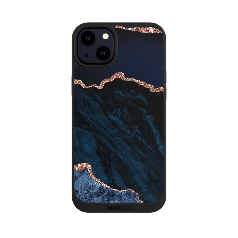 iPhone 14 Plus NIVOpure Nacht Blau Marmor Landschaft