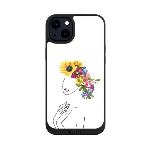 Apple iPhone 14 Plus NIVOpure Line Art Frau mit Blumenkrone