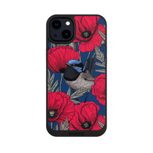 Apple iPhone 14 Plus NIVOpure Fairy-wrens and poppies 2