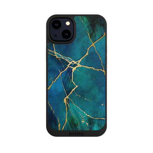 Apple iPhone 14 Plus NIVOpure Mineralischer Glamourlook Blaugold