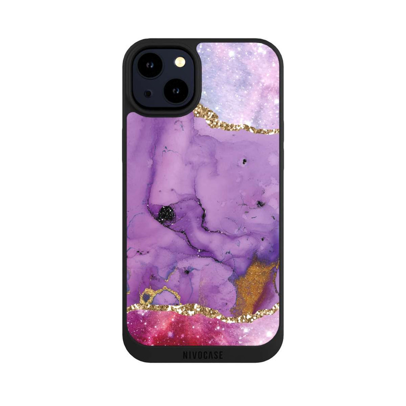 iPhone 14 Plus NIVOpure Lila Galaxy Glamour Marble