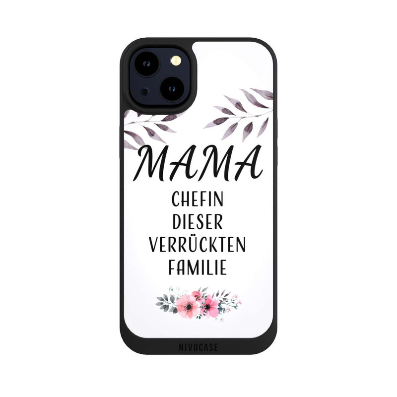 iPhone 14 Plus NIVOpure Mama Chefin dieser Verrückten Familie Weiß