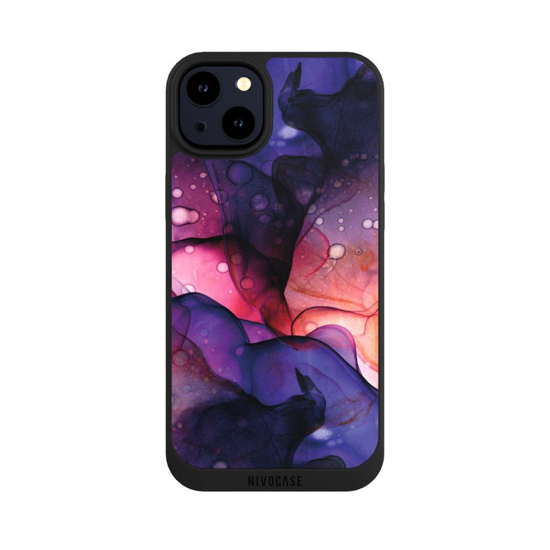 iPhone 14 Plus NIVOpure Flüssige Kunst Lila-Pink