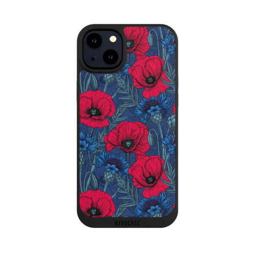 Apple iPhone 14 Plus NIVOpure Poppies and Cornflowers on Blue
