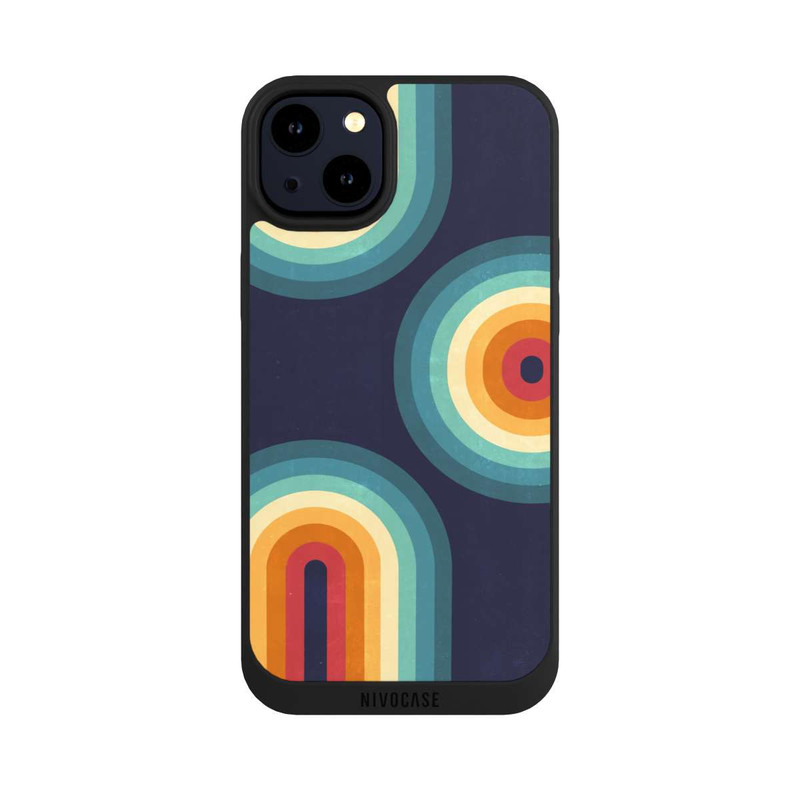 iPhone 14 Plus NIVOpure Double Rainbow on Blue