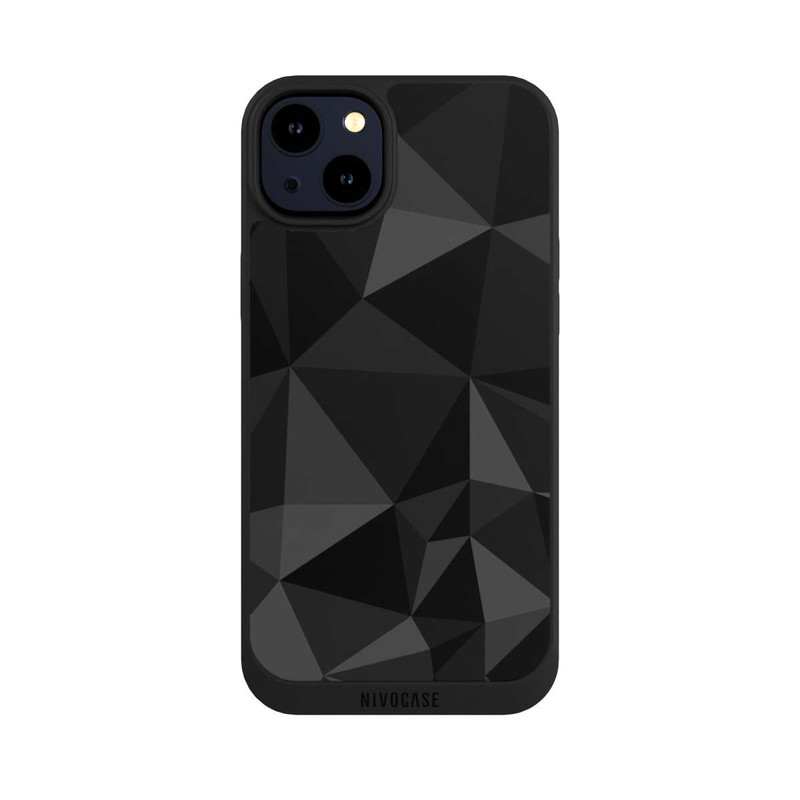 iPhone 14 Plus NIVOpure Polygon Pattern Black