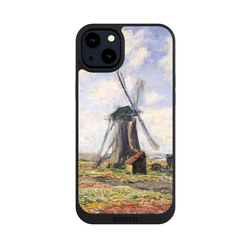 iPhone 14 Plus NIVOpure Tulpenfelder mit der Rijnsburger Windmühle von Claude Monet