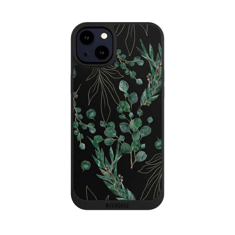 iPhone 14 Plus NIVOpure Eukalyptusblätter schwarz