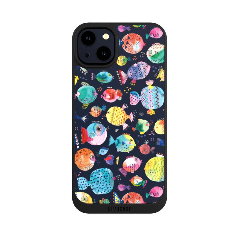 iPhone 14 Plus NIVOpure Beach Puffer Fishes Kids Navy