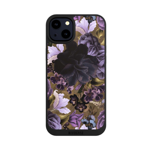 Apple iPhone 14 Plus NIVOpure  Lila und goldene Vintageblumen