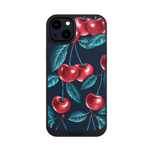 Apple iPhone 14 Plus NIVOpure Cherries Dark Pattern