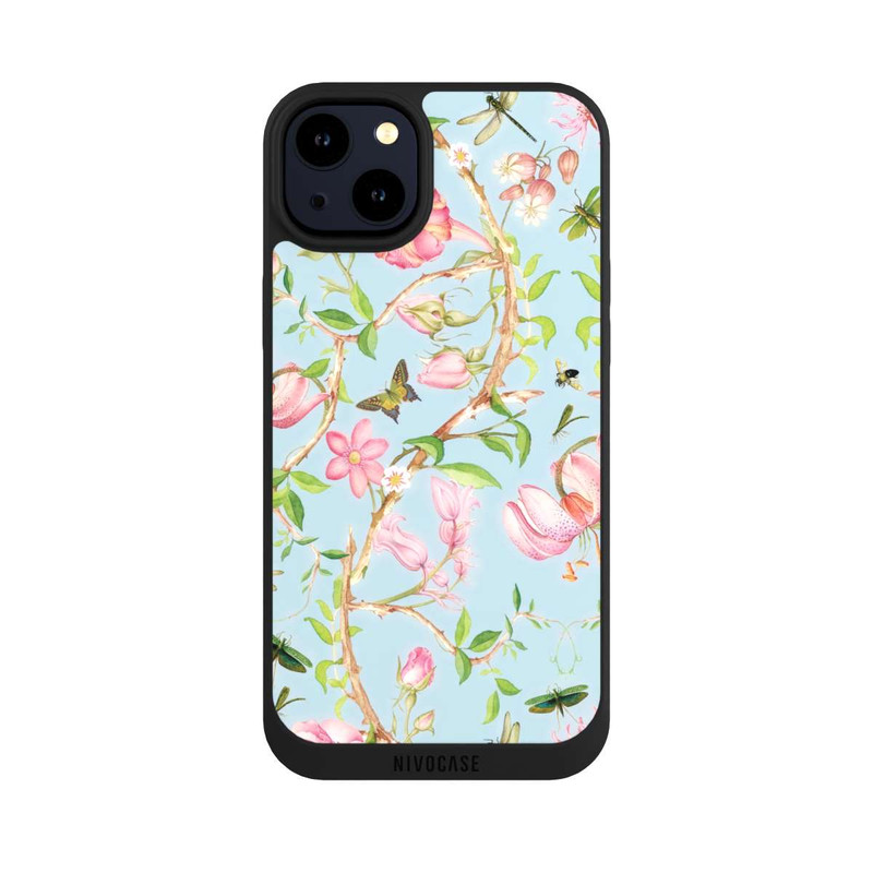 iPhone 14 Plus NIVOpure Vintage Botanic Flowers Blue