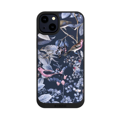 Apple iPhone 14 Plus NIVOpure Vögel und Beeren blau
