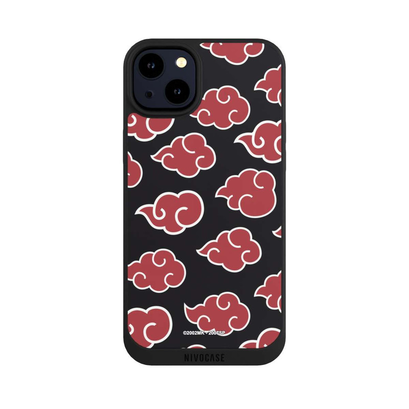 iPhone 14 Plus NIVOpure Akatsuki Pattern Black Big