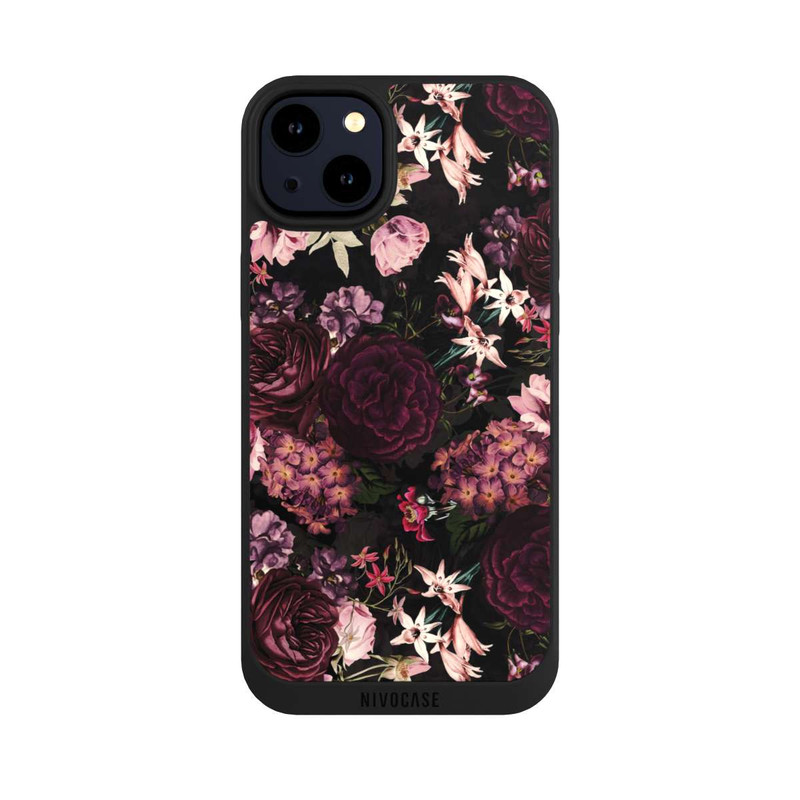 iPhone 14 Plus NIVOpure Wallpaper Flower Dark Purple