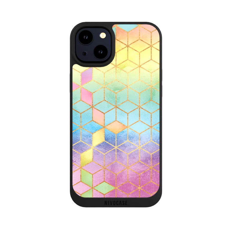 iPhone 14 Plus NIVOpure Cubes Arcs-en-ciel