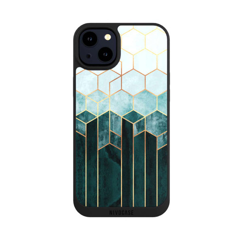 Apple iPhone 14 Plus NIVOpure Teal Hexagons