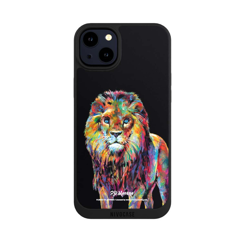 iPhone 14 Plus NIVOpure Löwe Bunte Kunst von P.D. Moreno