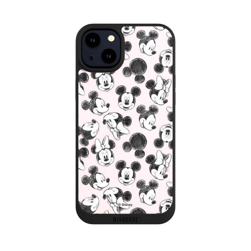 iPhone 14 Plus NIVOpure Minnie & Mickey Many Faces Pink