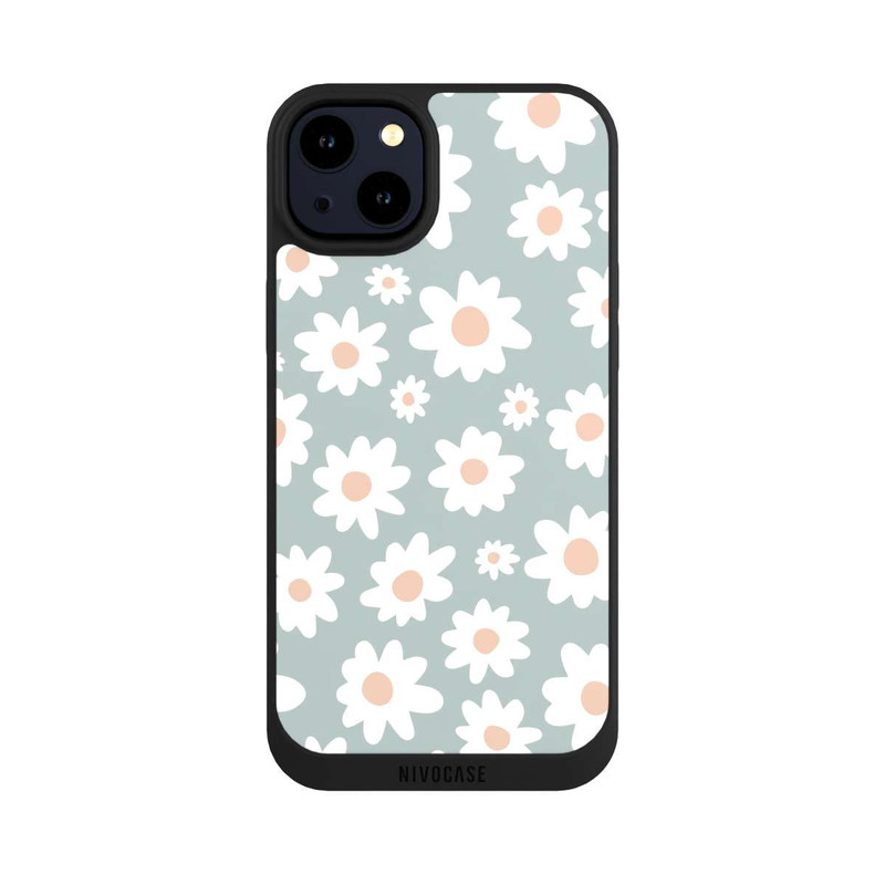 iPhone 14 Plus NIVOpure Gänseblümchen Muster grün