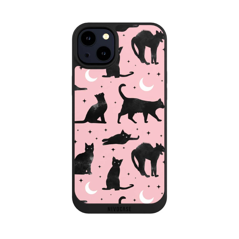 iPhone 14 Plus NIVOpure Cats And Moon On Pink