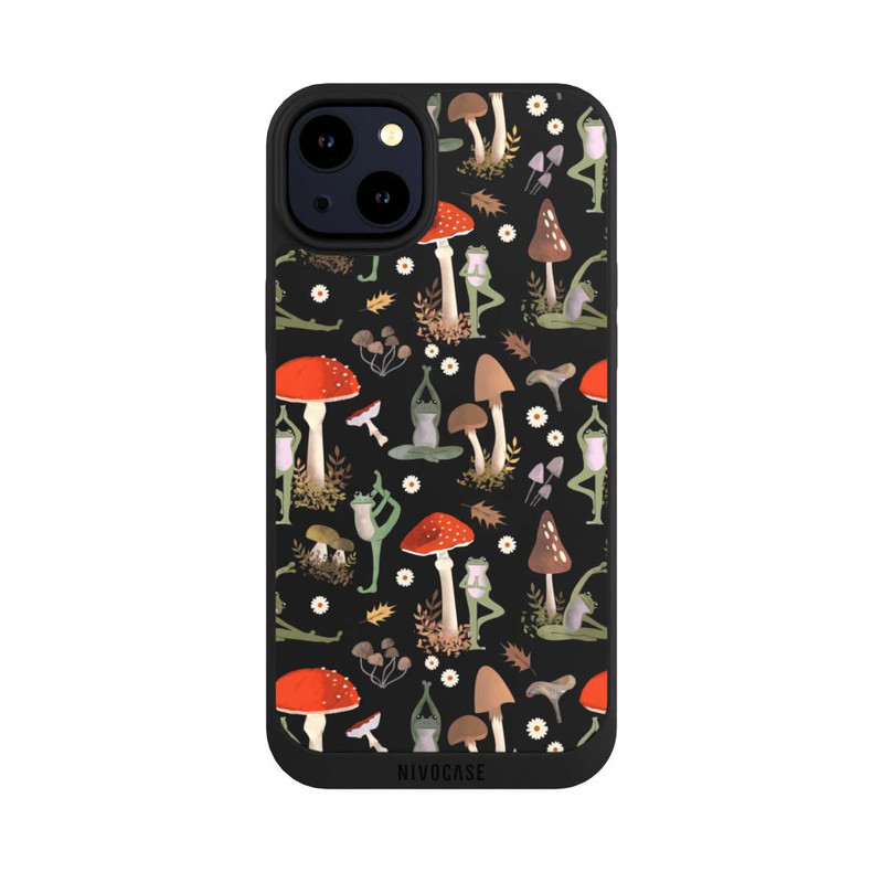 iPhone 14 Plus NIVOpure Yoga-Frösche mit Pilzen
