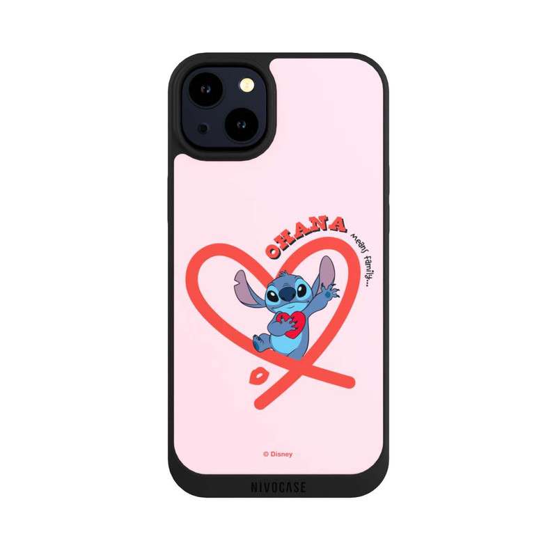 iPhone 14 Plus NIVOpure Stitch Ohana Cœur rose