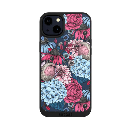 Apple iPhone 14 Plus NIVOpure Birds And Flowers Petrol Red